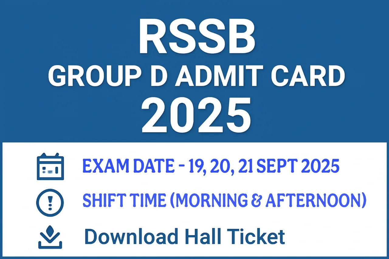 RSSB Group D Admit Card 2025