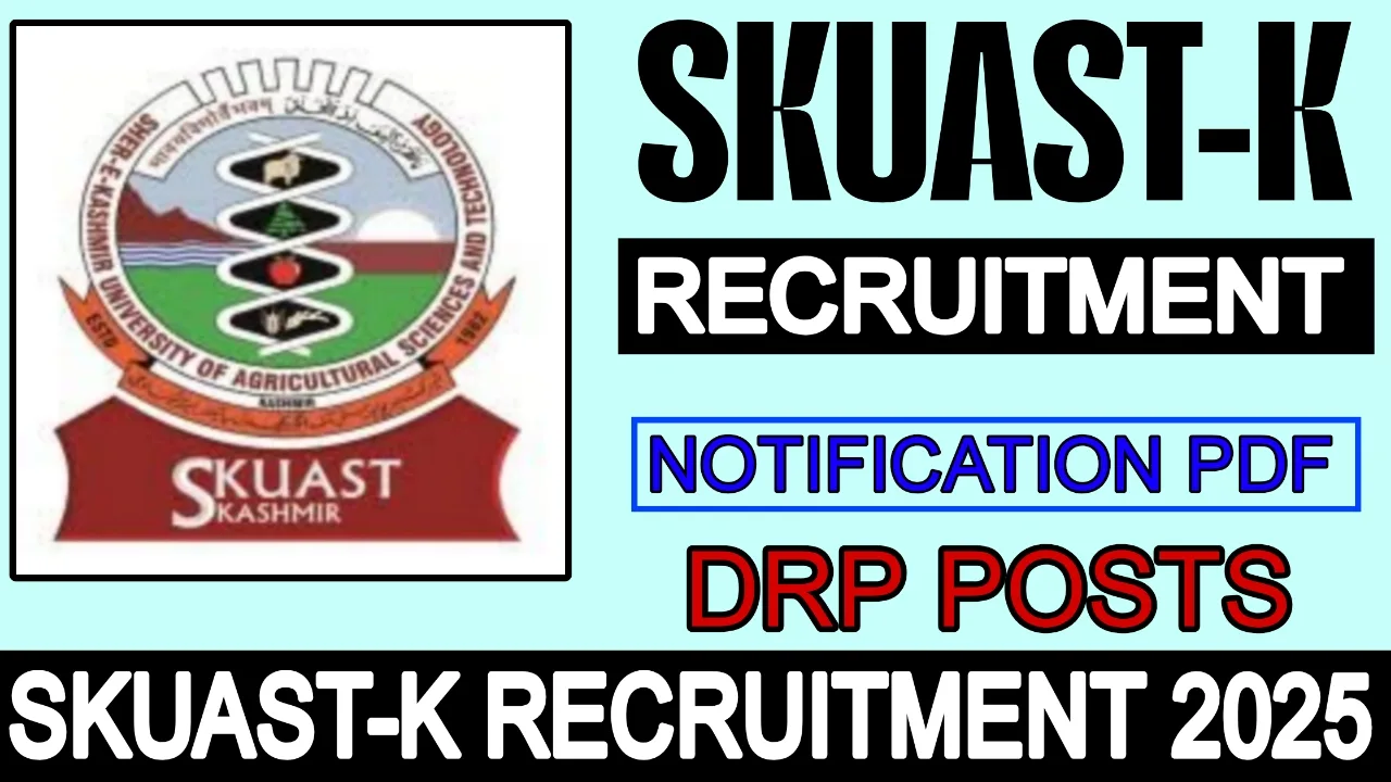 SKUAST Kashmir Recruitment 2025