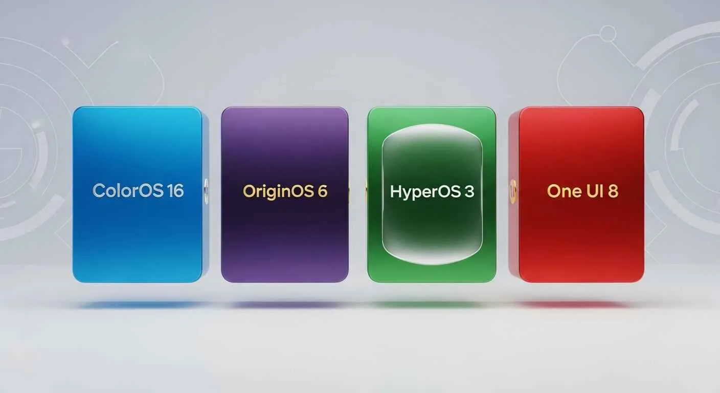 ColorOS 16, OriginOS 6, HyperOS 3 & One UI 8 Latest Features, Updates & New Changes