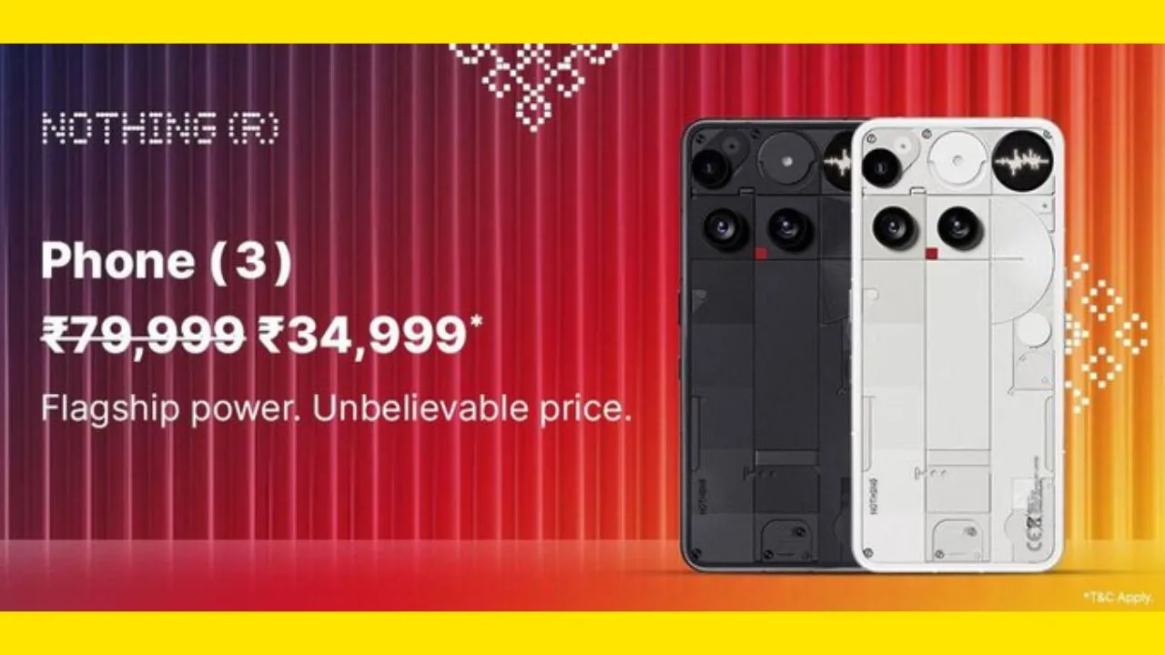 Nothing Phone (3) Price Slashed to ₹34,999