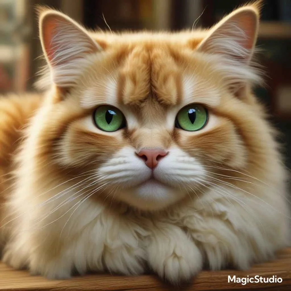 cat looking front