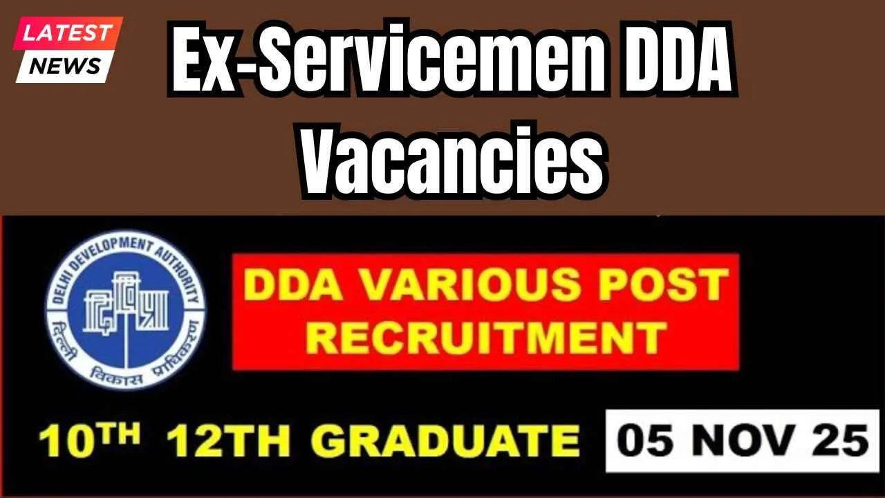 Ex-Servicemen DDA Vacancies