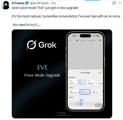 Grok Voice Mode Eve
